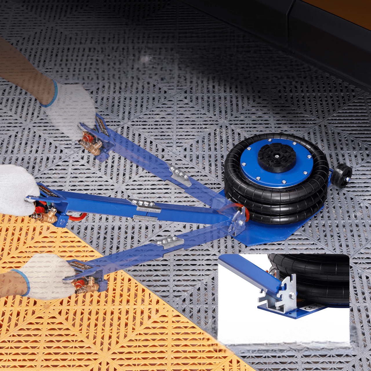 Cric Pneumatique - PneumaticJack™ - Bleu - Voiturenet