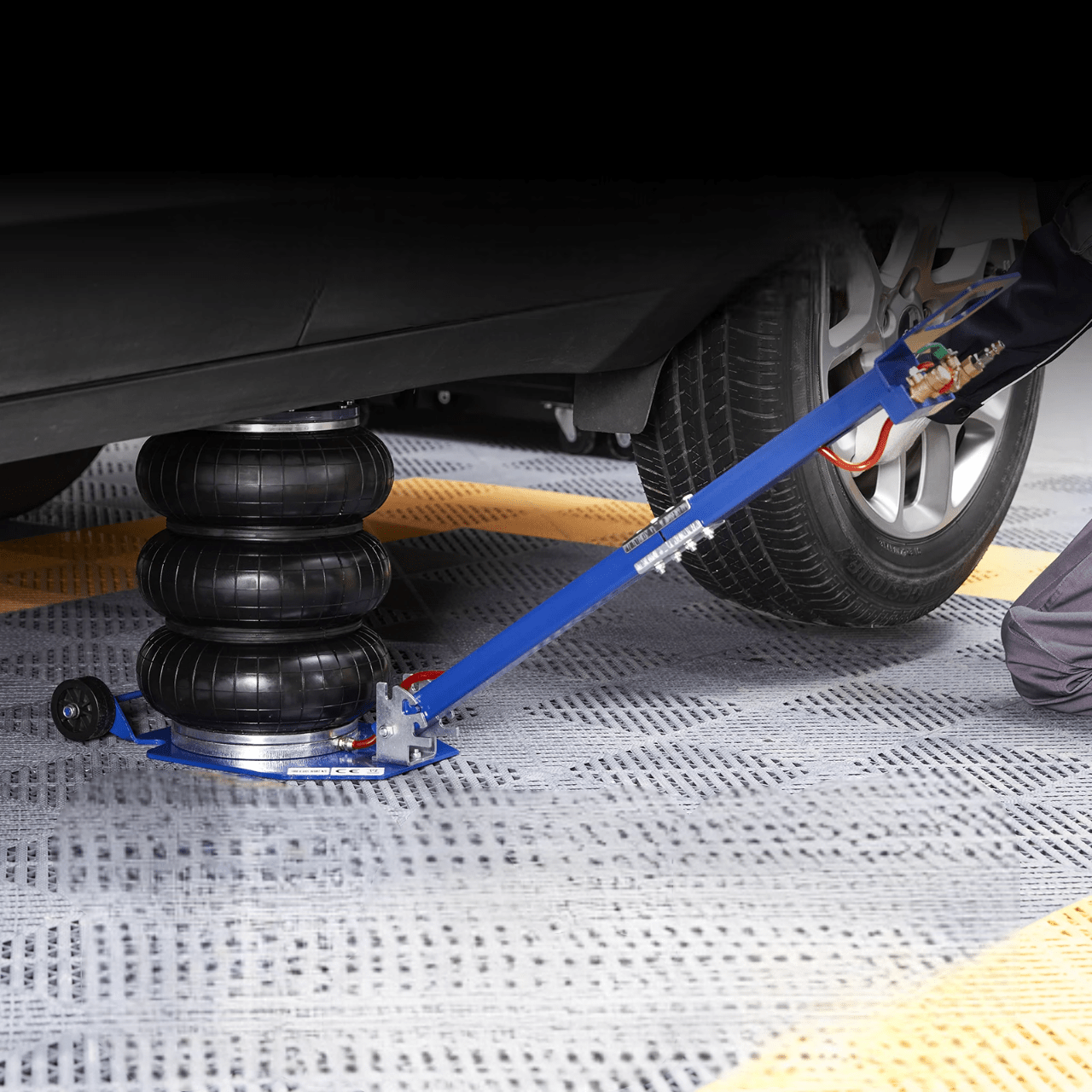 Cric Pneumatique - PneumaticJack™ - Bleu - Voiturenet